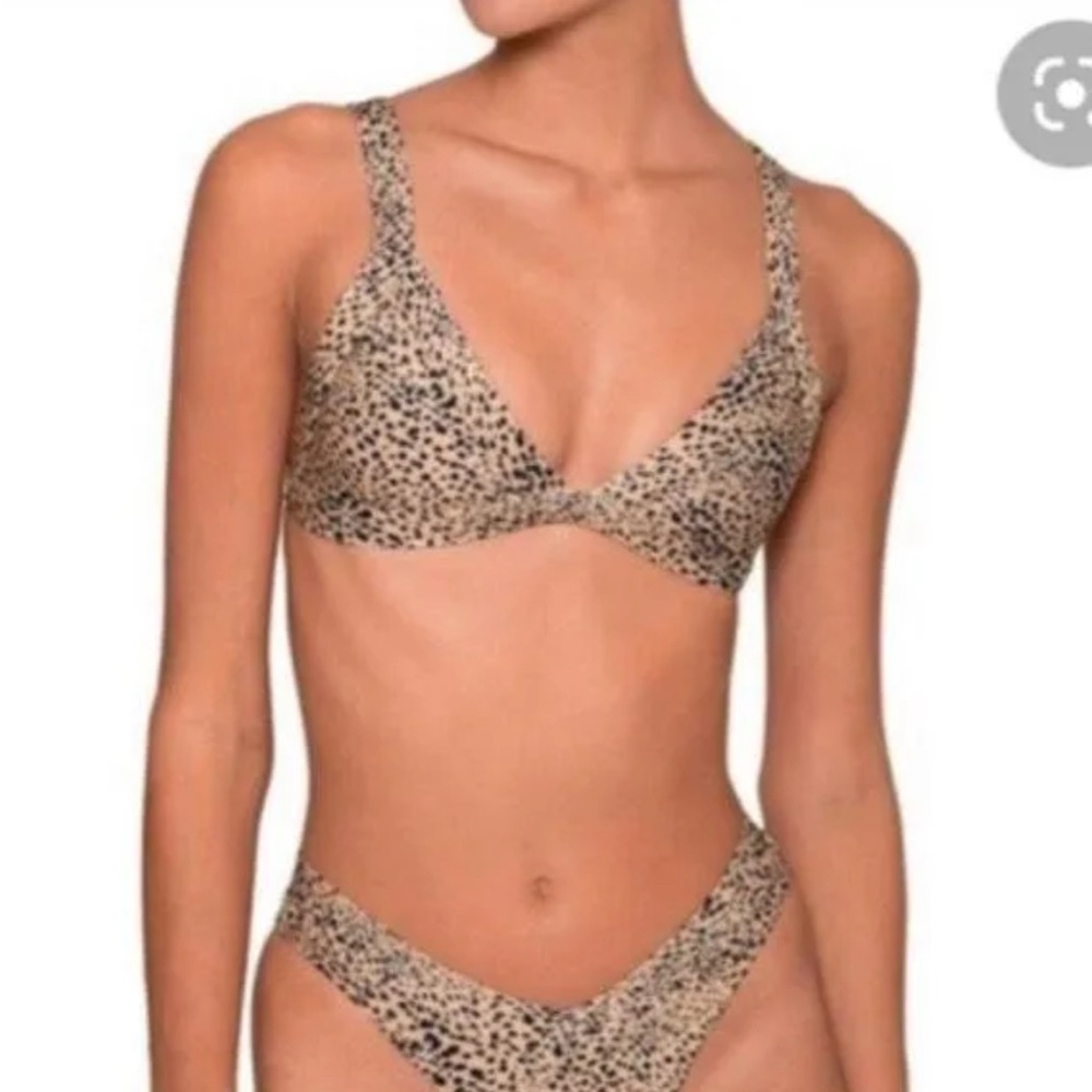 Chic Leopard Print triangle Bikini top